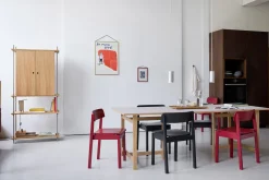 Chaise en chêne rouge 75x41x45cm Everyday - Moebe