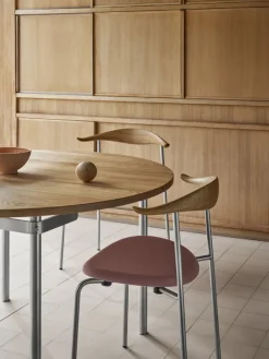 Chaise en chêne savonné et acier avec assise remix 307 76,5cm CH88P - Carl Hansen & Søn