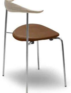 Chaise en chêne savonné et acier avec assise remix 307 76,5cm CH88P - Carl Hansen & Søn