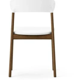 Chaise en chêne teinté et cuir blanc Herit Spectrum Leather blanc - Normann Copenhagen