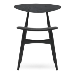 Chaise en chêne teinté noir et assise en cuir thor 301 74cm CH33P - Carl Hansen & Søn