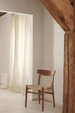 Chaise en chêne teinté noir et assise tissée noire 78,5cm CH23 - Carl Hansen & Søn