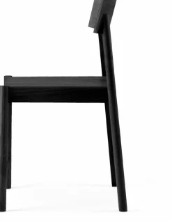 Chaise en chêne teinté noir et dossier rectangulaire Citizen - Emko