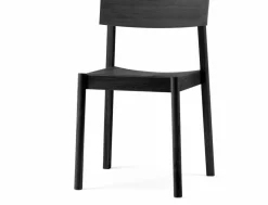Chaise en chêne teinté noir et dossier rectangulaire Citizen - Emko