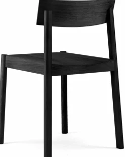 Chaise en chêne teinté noir et dossier rectangulaire Citizen - Emko