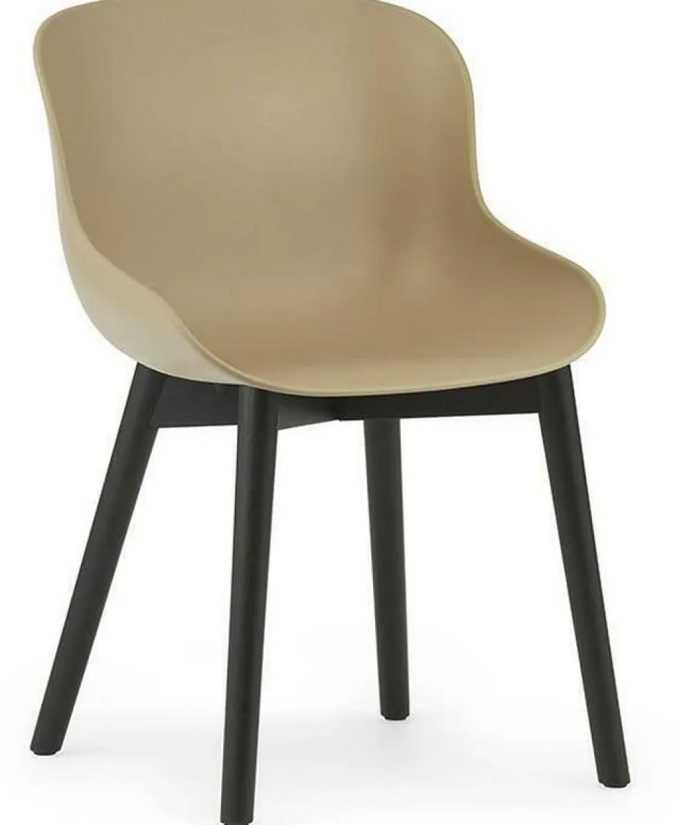 Chaise en chêne vernis noir et pp sable Hyg - Normann Copenhagen