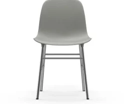 Chaise en chrome et pp gris Form - Normann Copenhagen