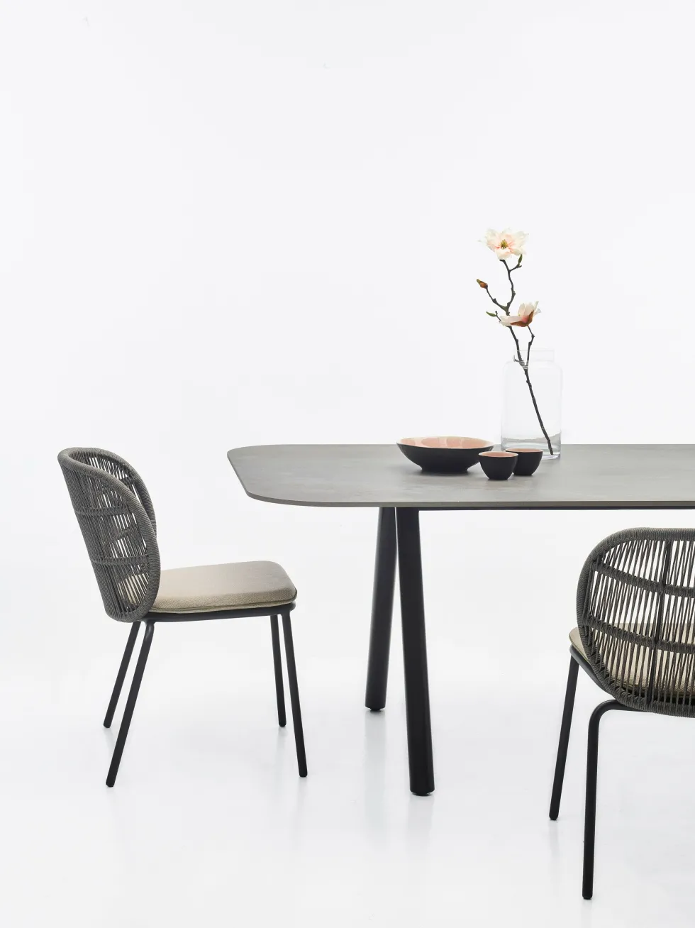 Chaise en corde gris foncé 58 x 81 cm Kodo - Vincent Sheppard
