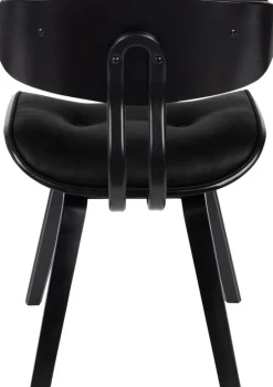 Chaise en cuir noir et bois de frêne Blackwood - Dutchbone