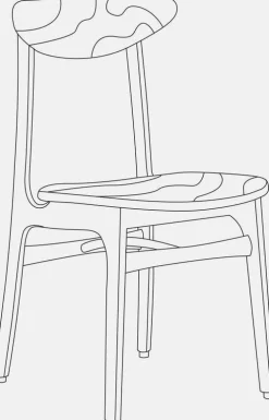 Chaise en frêne noir 52 x 45 Timber - 366 Concept
