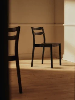 Chaise en frêne noir 45,6x49x79cm Boda - Ferm living