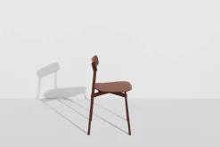 Chaise en hêtre et aluminium brun-rouge 78 cm Fromme - Petite Friture