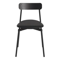 Chaise en hêtre noir cuir 78 cm Fromme - Petite Friture