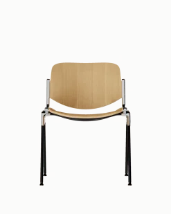 Chaise en hêtre plaqué et acier chromé DSC 106 - Anonima Castelli