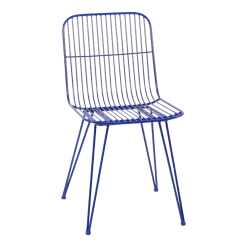 Chaise en métal bleu Ombra - Pomax