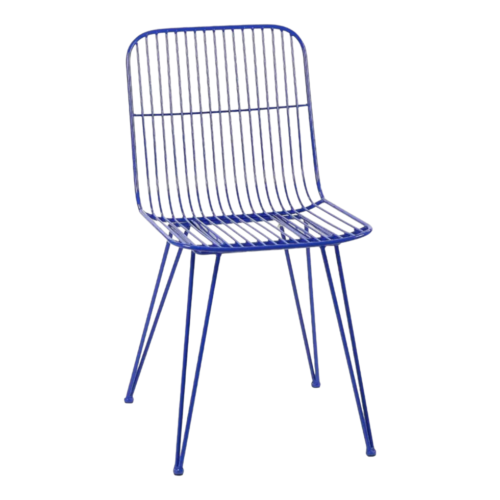 Chaise en métal bleu Ombra - Pomax