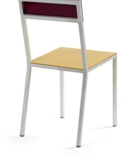 Chaise en métal curry et violet 52x39x80cm - valerie_objects