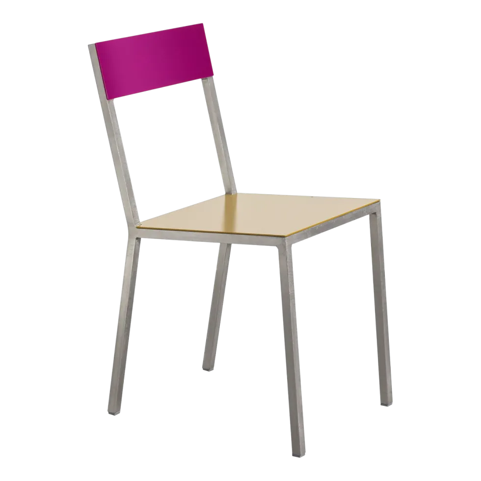 Chaise en métal curry et violet 52x39x80cm - valerie_objects