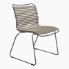 Chaise en métal et plastique beige sans accoudoirs 58x82cm Click - Houe