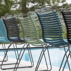 Chaise en métal et plastique noir CLICK - Houe