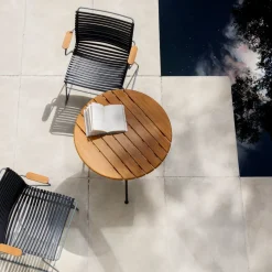 Chaise en métal et plastique vert olive avec accoudoirs CLICK - Houe