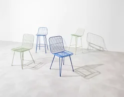 Chaise en métal vert Ombra - Pomax