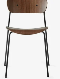 Chaise en noyer et piètement noir AV1 Pavilion - &tradition