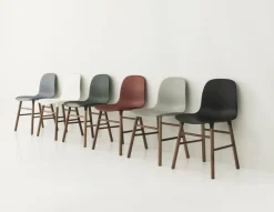 Chaise en noyer naturel et pp bleu Form - Normann Copenhagen
