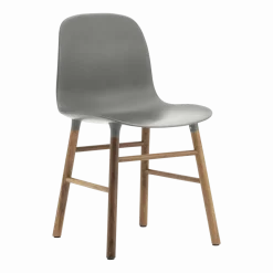 Chaise en noyer naturel et pp gris Form - Normann Copenhagen