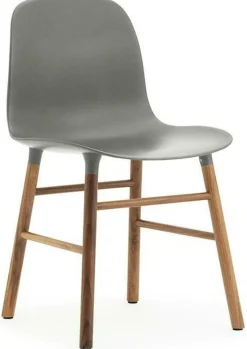 Chaise en noyer naturel et pp gris Form - Normann Copenhagen
