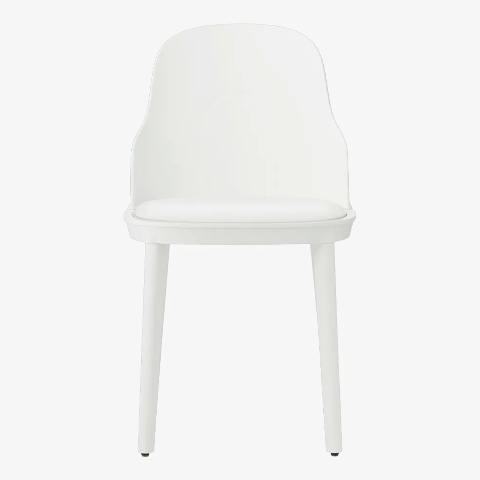 Chaise en polypropylène à l'assise en tissu canvas blanc Allez blanc - Normann Copenhagen