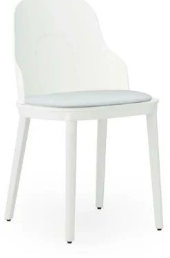 Chaise en polypropylène à l'assise en tissu canvas blanc Allez blanc - Normann Copenhagen