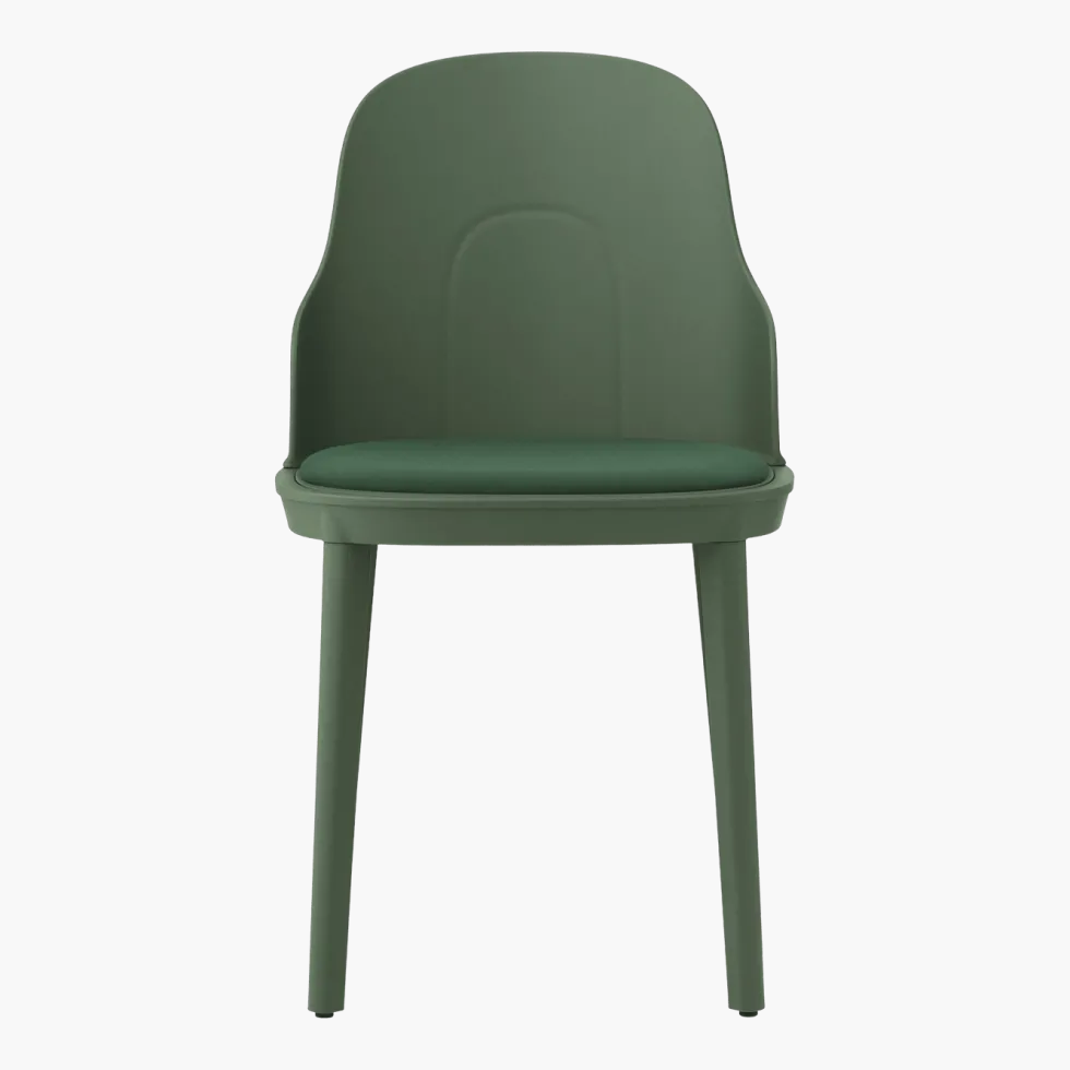 Chaise en polypropylène à l'assise en tissu canvas vert parc Allez Park vert - Normann Copenhagen
