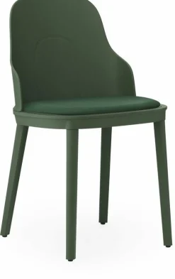 Chaise en polypropylène à l'assise en tissu canvas vert parc Allez Park vert - Normann Copenhagen