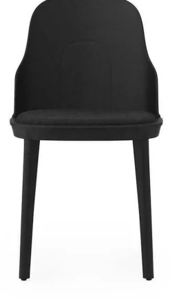 Chaise en polypropylène à l'assise en tissu MLF noir Allez noir - Normann Copenhagen