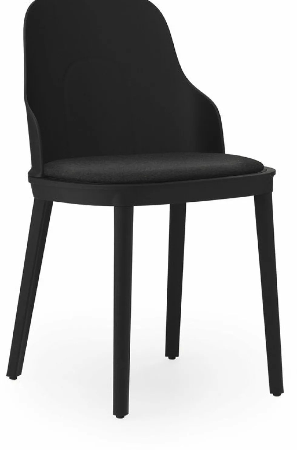 Chaise en polypropylène à l'assise en tissu MLF noir Allez noir - Normann Copenhagen