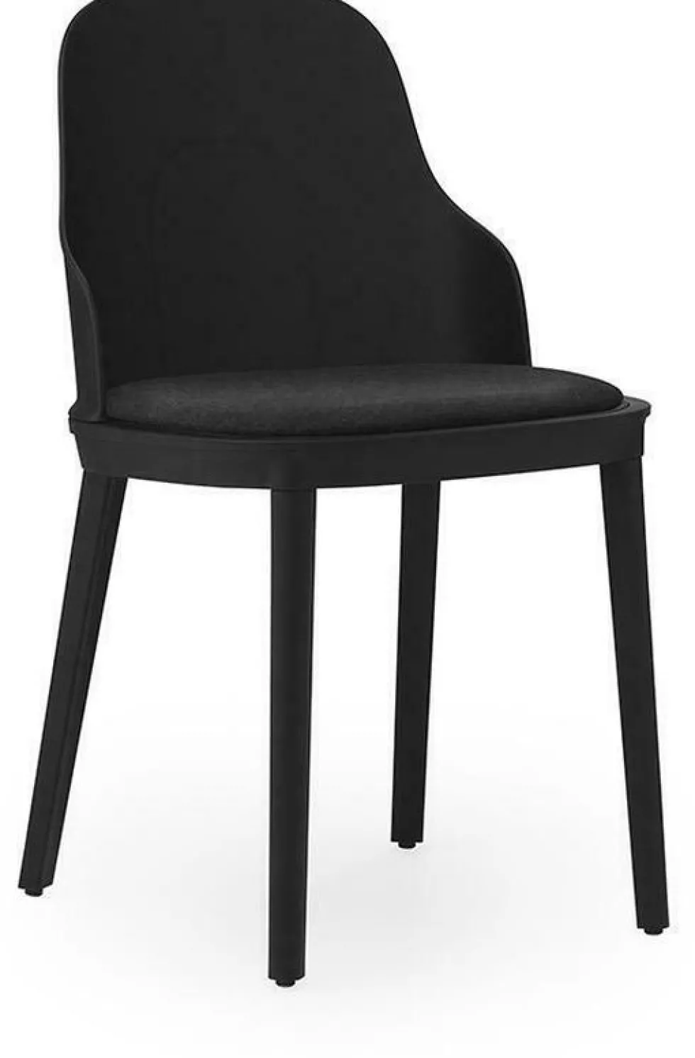 Chaise en polypropylène à l'assise en tissu MLF noir Allez noir - Normann Copenhagen