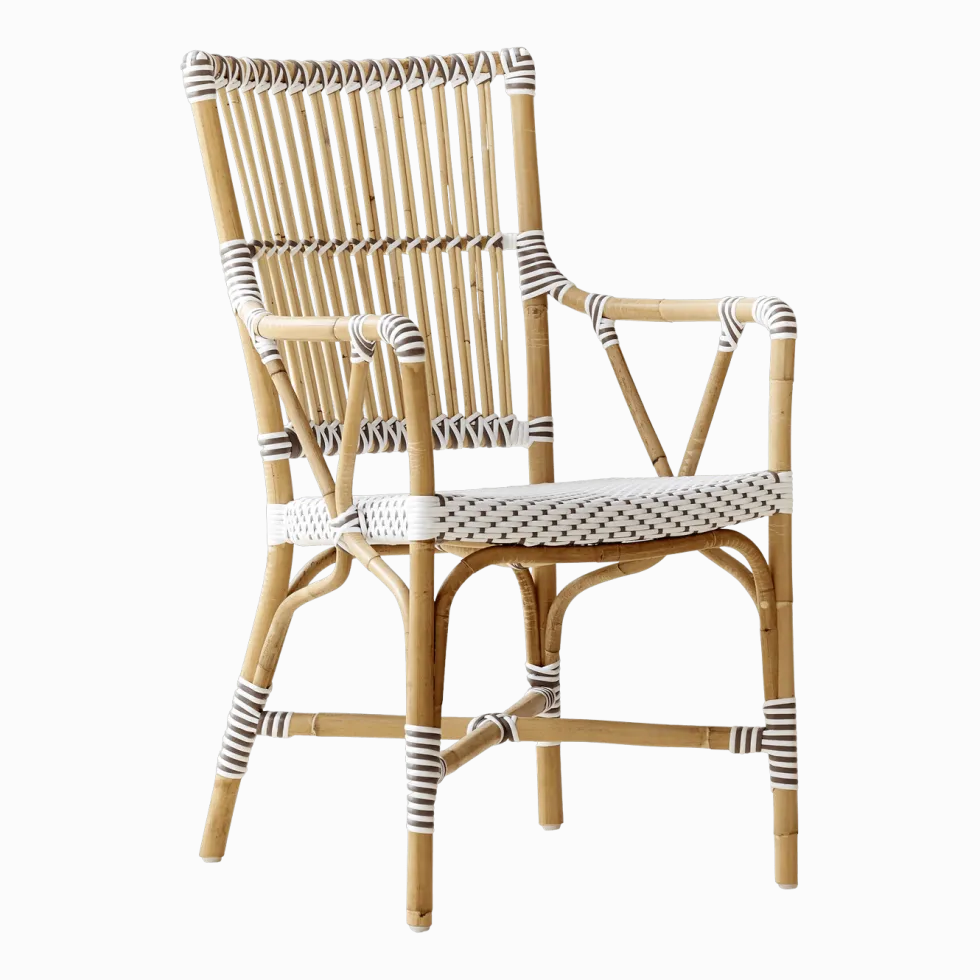 Chaise en rotin avec accoudoirs Monique - Sika Design