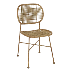 Chaise en rotin naturel 51,5x43,5x83cm Geneva - Pomax