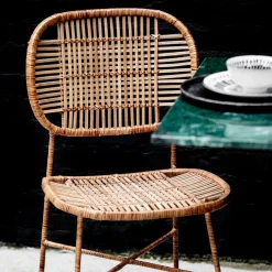 Chaise en rotin naturel 51,5x43,5x83cm Geneva - Pomax