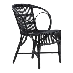 Chaise en rotin noir Wengler - Sika Design