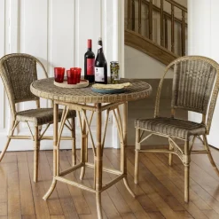 Chaise en rotin patiné vieilli Albertine - KOK
