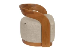 Chaise en tissu beige et bois mindi 72x77cm Nala - Versmissen