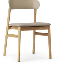 Chaise en tissu beige remix 242 et chêne Herit - Normann Copenhagen