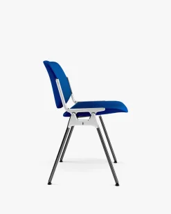 Chaise en tissu bleu et acier chromé DSC 106 - Anonima Castelli