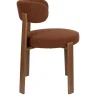 Chaise en tissu bouclette marron et métal marron Sora - The Cool Republic