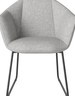 Chaise en tissu gris clair Kimono - Bolia