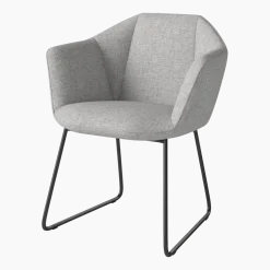 Chaise en tissu gris clair Kimono - Bolia