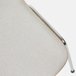 Chaise en tissu gris et cadre argenté Touchwood - Hem