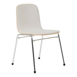 Chaise en tissu gris et cadre argenté Touchwood - Hem